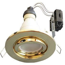 "Ecola GU10-FT3008 св-к встр. поворотный Золото 40x105 FG1008ECB*