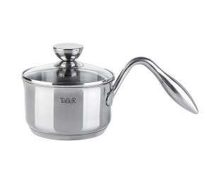 Ковш нерж сталь с крышкой Энфилд 1,2л стенки 0,7мм дно 5,2мм, индукция TR-11119 TalleR