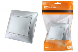 TDM Лама роз. СУ 1 мест. 16А (земля, шторки, крышка) серебр. металлик (10!) SQ1815-0214