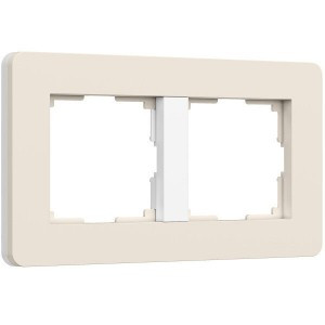 Werkel рамка СУ  2 мест. Split (айвори белый,  soft-touch) W0023066 a067254