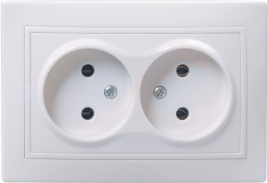 IEK КВАРТА роз. СУ 2 мест. бел. 10А (керамика) РС12-2-КБ ERK20-K01-10-K