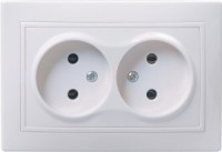 IEK КВАРТА роз. СУ 2 мест. бел. 10А (керамика) РС12-2-КБ ERK20-K01-10-K