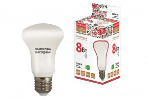 TDM Лампа светодиодная R63 - 8 Вт-230 В -3000 К–E27 Народная (10!) SQ0340-0140