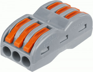 Navigator клемма проходная СМК 222-423 с рычагом 3х(0,08-4мм2) NTC-R (уп.5шт, цена за уп) 14222