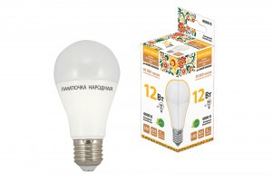 TDM ЛОН A60 E27 12W 4К 60х108мм НЛ-Led-A60-12Вт-230В-4000К-E27 Народная (10!) SQ0340-1512
