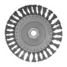 Щетка для УШМ 150 мм, М14, плоская, крученая проволока 0.35 мм Matrix