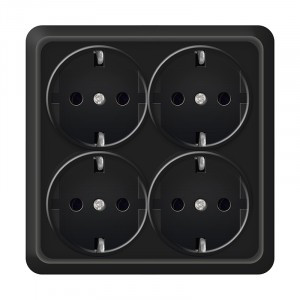 UNIVersal Олимп роз. ОУ 4 мест. (земля) черный (пласт.осн.) квадрат 2222