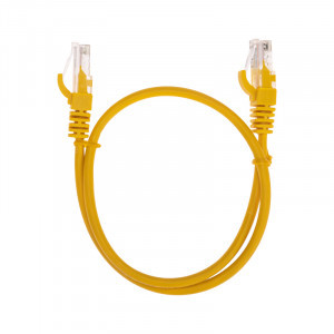REXANT коммутац. шнур (патч-корд) U/UTP, cat5e, 0,5м, литой, RJ45-RJ45, LSZH, желтый, 02-0105-05