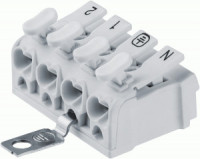 Navigator клемма пружинная 4х(0,5-2,5мм2), земля, NTC-CMK-923, 16А (уп.50шт, цена за уп) 80446