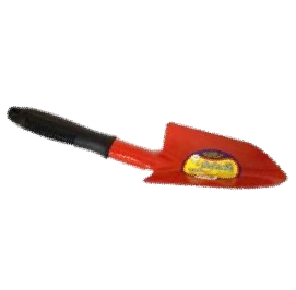 Совок посадочный цельнометаллический толстый с резиновой ручкой "Усадьба-Люкс", узкий