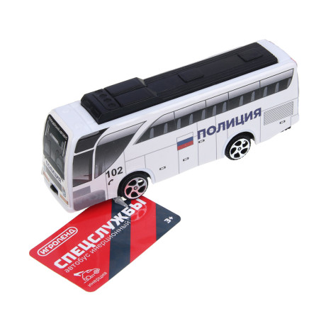 ИГРОЛЕНД Автобус "Спецслужбы", пластик, инерция, 11,5х9х3,5 см, 4 дизайна