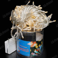 Гирлянда LED L-1-1 100 ламп прозрачный провод теплый белый