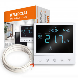 UNIVersal термостат (терморег) Wi-Fi СУ 16A, +5 до +40°С датчик пола дл.3м, воздуха, белый A0065