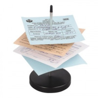 Игла настольная для чеков и билетов, 13 см, металлическая подставка, BRAUBERG, 237000, 5285