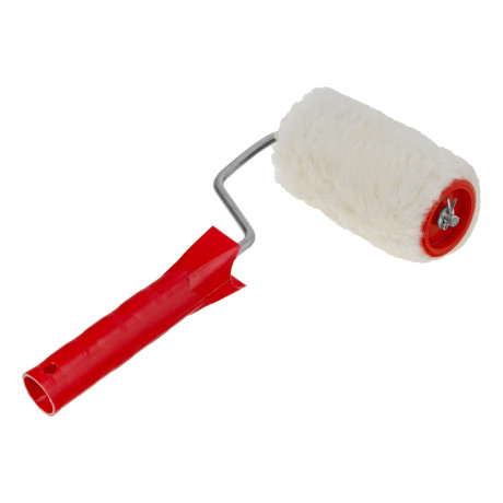 Валик "Натуральный мех", в сборе, 100 мм, D 48 мм, D ручки 6 мм, крепление шплинтом Сибртех