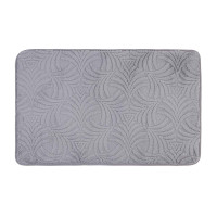 VETTA Коврик для ванной, вельвет, губка 0,8 см, полиэстер, 50х80 см, узоры, графит