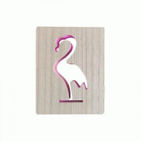 Apeyron Ночник св/д &quot;Фламинго&quot; 1.2W 2хLR6 МДФ 180х25х230 розовый 12-187