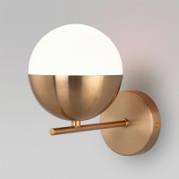 Eurosvet бра Е27 1x60 Вт 210х130х200 металл белый матовый/латунь Nuvola 70129/1 a060829