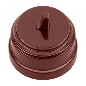 Bylectrica РЕТРО выкл. тумблерный 1 кл. ОУ (корп. ABS-пластик) (10А), КОРИЧН. А110-2203