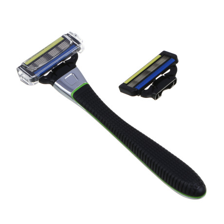 PROWAY Станок для бритья мужской(5 лезвий) + 2 сменных кассеты, пластик