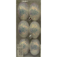 Шар D8810JY1002-7 6 шт 8 см Розовый с розово-перламутровыми блестками