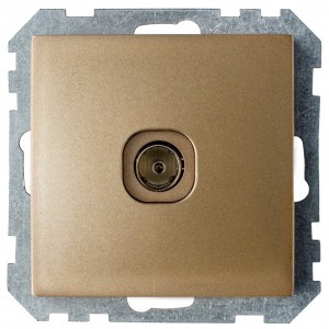 Bylectrica СТИЛЬ мех. розетки TV бронза, (ТР-043 бронза)