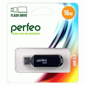Флэш-диск USB 16GB Perfeo C03 Black