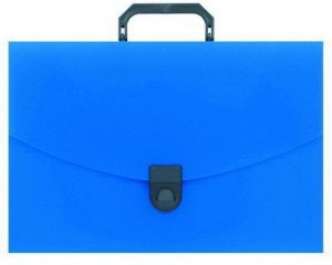 Папка портфель пласт. Attache A4/06 40мм синий 112337