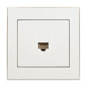 Lezard RAIN роз. компьют/телеф. СУ 1 мест. бел. (корпус PC) 703-0202-143