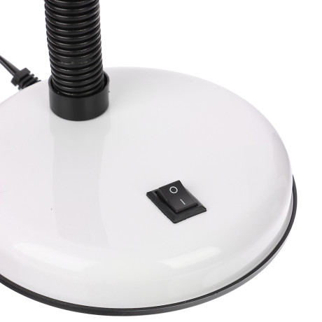 FORZA Лампа настольная, Е27, 28см, 40Вт, 220В, с выключателем, шнур 75 см, белый