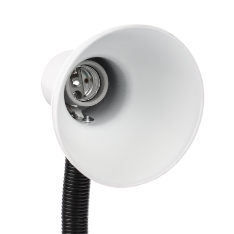 FORZA Лампа настольная, Е27, 28см, 40Вт, 220В, с выключателем, шнур 75 см, белый