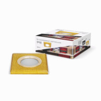 Gauss RR011 св-к встр. MR16 Квадрат блестки 90(70)x25 Кристалл золото/Золото