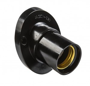 ASD/InHome Патрон E27 Ф П-02 E27 карболит настенный, черный, наклонный 80x70x61 IP20 2252