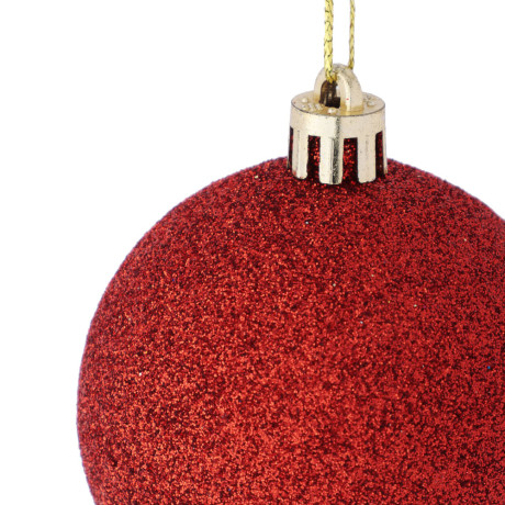 СНОУ БУМ Набор шаров 6 см, 18 шт, пластик, глиттер, 26-101