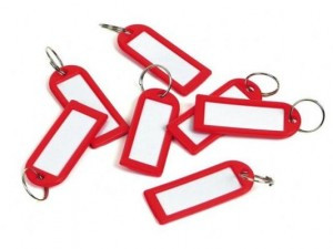 Банковское оборуд-ие Бирка для ключей, 10 шт/уп, красная 147842
