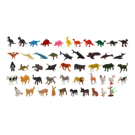 Игрушки в шаре "Мир дикой природы", 6х6см, PP, PVC, 36 дизайнов