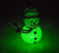 Фигура новогод. &quot;Снеговик&quot; 1LED RGB 16см (3*LR44в/к)  513-019 Neon Night