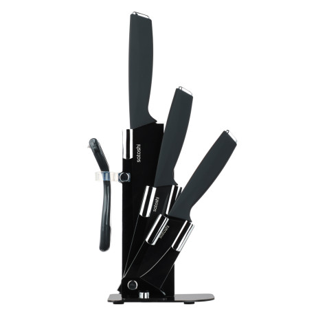 SATOSHI Орис Набор ножей 5пр Ножи 8,9см; 12,7см; 20,3см, овощечистка, подставка для ножей