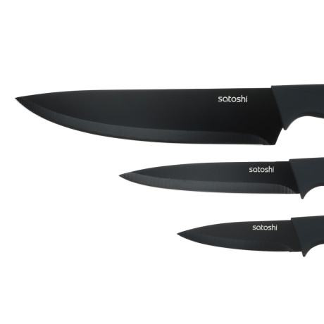 SATOSHI Орис Набор ножей 5пр Ножи 8,9см; 12,7см; 20,3см, овощечистка, подставка для ножей