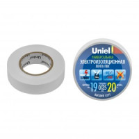 Uniel Изолента ПВХ 19/20 белая UIT-135P 20/19/01 WHT