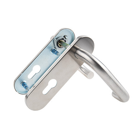 Ручки на планке Apecs HP-72.1303-INOX (нерж, квадрат 9мм) д/противопожар. замка 2000-ZN   \24