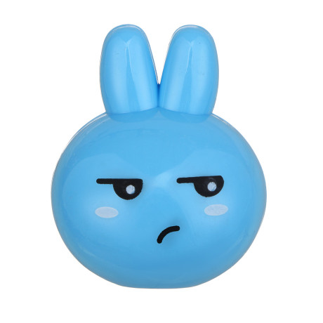 Точилка с контейнером в форме зайчика, 1 отверстие, пластик, металл, 5х3,5 см, 3 дизайна