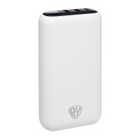 BY Аккумулятор мобильный, 20000 мАч, 2xUSB-A, 1xUSB-C, 20W, 3A, цифровой индикатор, пластик, белый