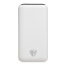 BY Аккумулятор мобильный, 20000 мАч, 2xUSB-A, 1xUSB-C, 20W, 3A, цифровой индикатор, пластик, белый