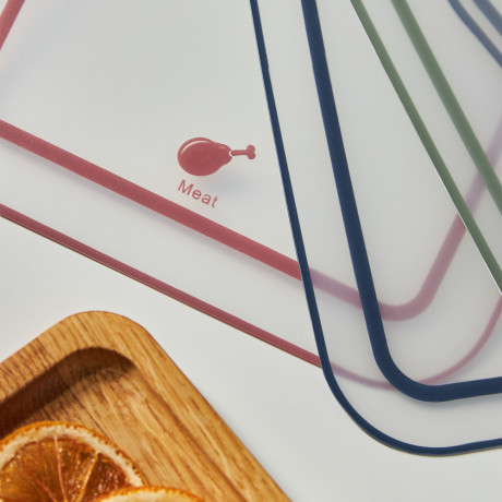 SATOSHI Ривьера Набор досок разделочных гибких 4шт, 28х21см, фрукты\овощи\рыба\мясо, пластик