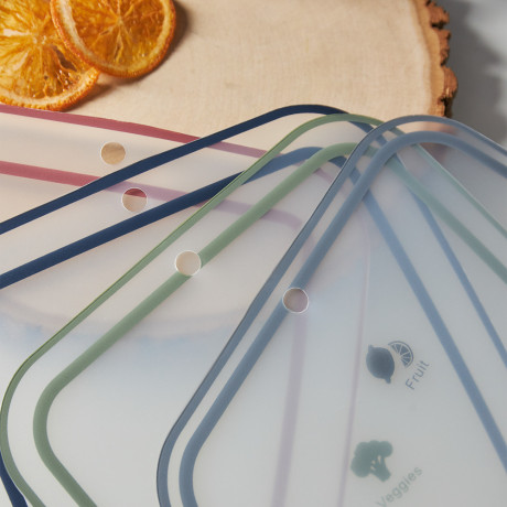 SATOSHI Ривьера Набор досок разделочных гибких 4шт, 28х21см, фрукты\овощи\рыба\мясо, пластик