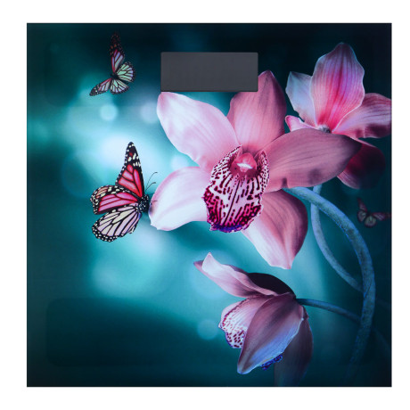 LEBEN Весы напольные электронные Flower Collection, ЖК-дисплей, макс. нагр. до 180кг, 28х28х0,5см