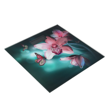 LEBEN Весы напольные электронные Flower Collection, ЖК-дисплей, макс. нагр. до 180кг, 28х28х0,5см