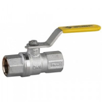Кран шаровой ЗУБР полнопроход газовый &quot;мама-мама&quot;, ручка, хромиров латунь, 1/2&quot;