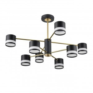 LUMION 8240/8C COMFI LN25 черн./латунь, мет./акрил люстра LED GX53 8x7W 220V LANIKA